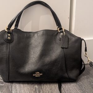 Coach Black Leather Women's Bag